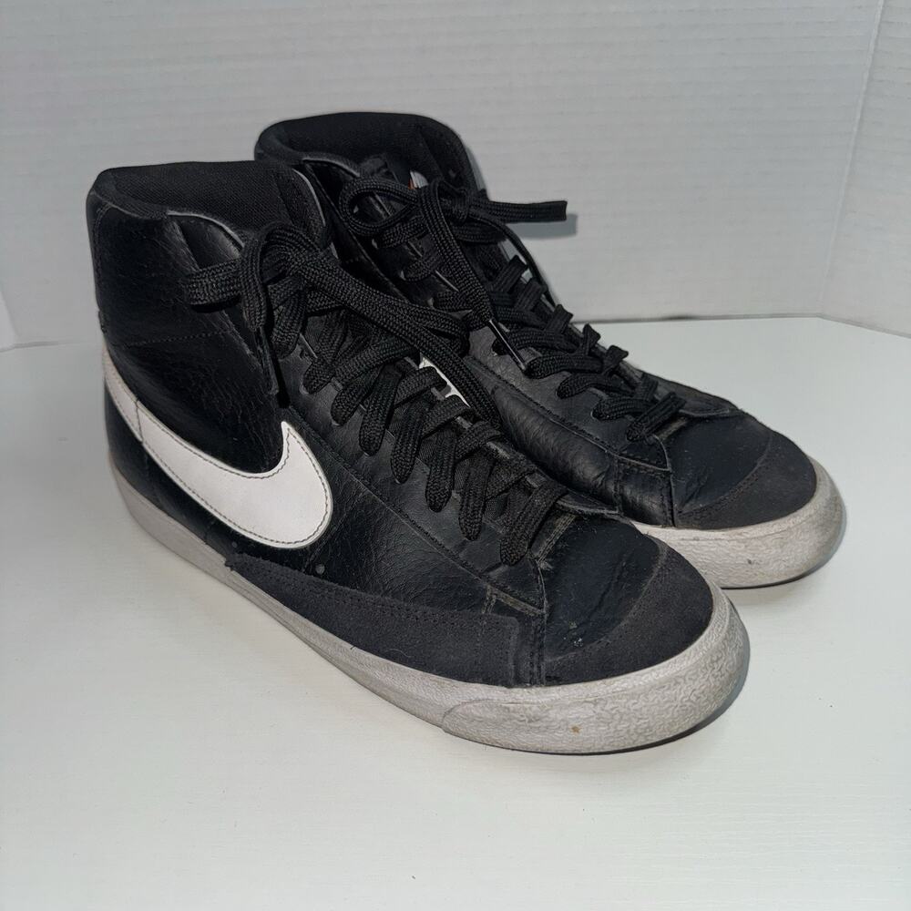 Nike Blazer Mid 77 Shoes Mens Size 7 Black Retro Basketball Training Sneakers